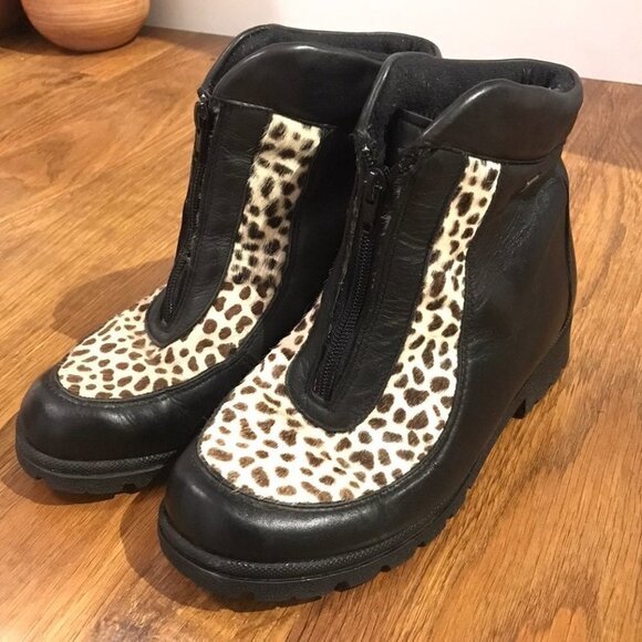 Sorel Shoes - Sorel leather leopard booties 8